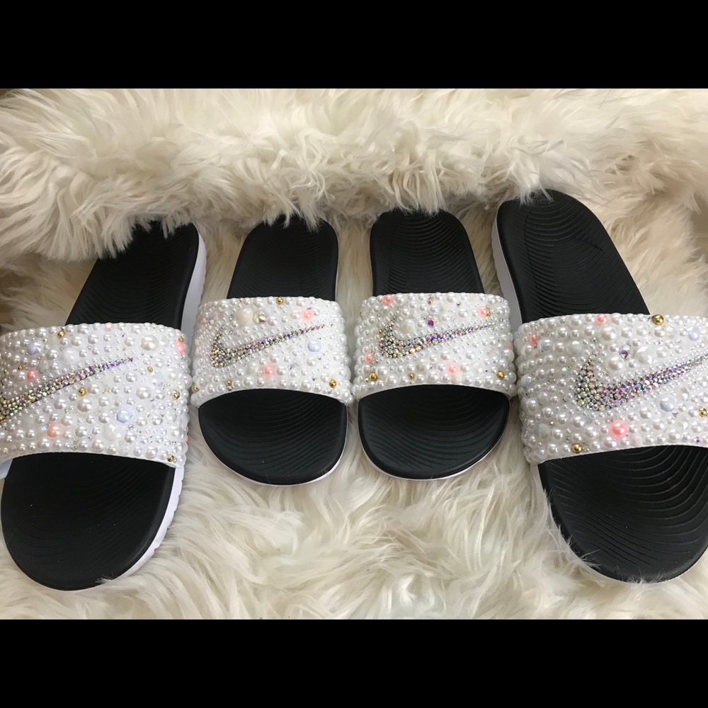 Custom Nike slides.